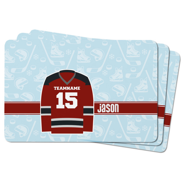 Hockey Rectangular Fridge Magnet - THREE