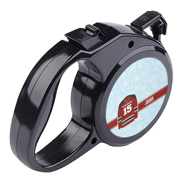 Hockey Retractable Dog Leash - Angle