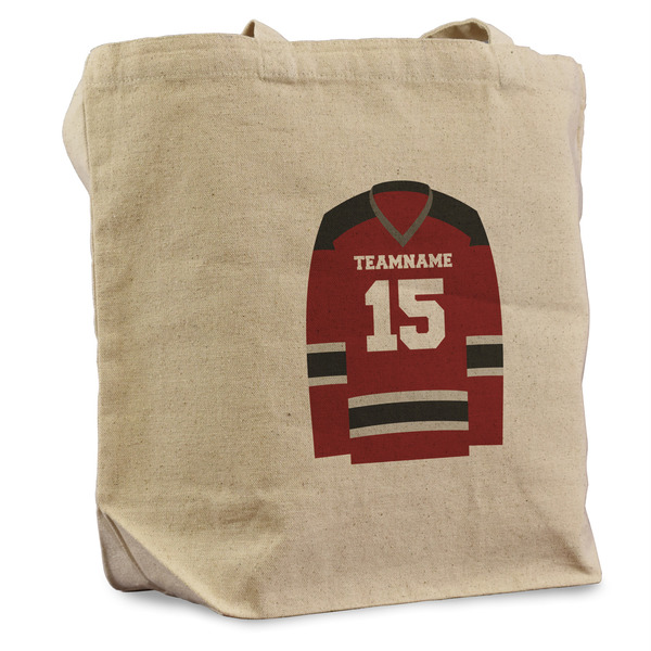 Custom Hockey Reusable Cotton Grocery Bag (Personalized)