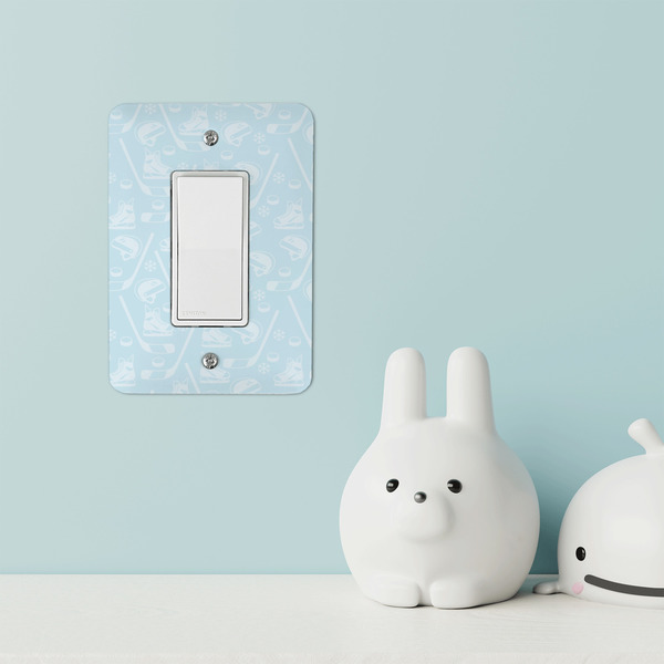 Hockey Rocker Light Switch Covers - Single - IN CONTEXT