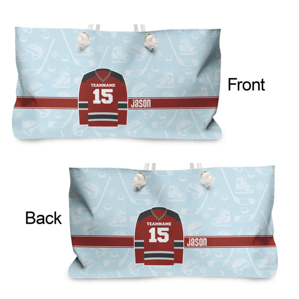 Hockey Large Rope Tote - From & Back View