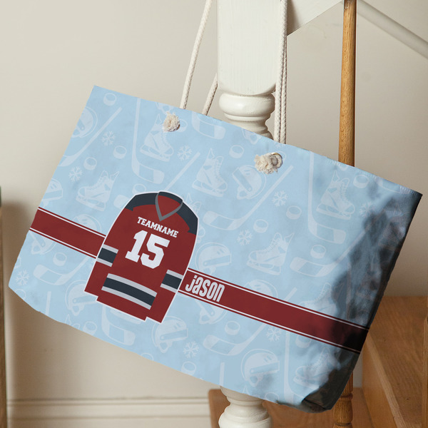 Hockey Large Rope Tote - Life Style