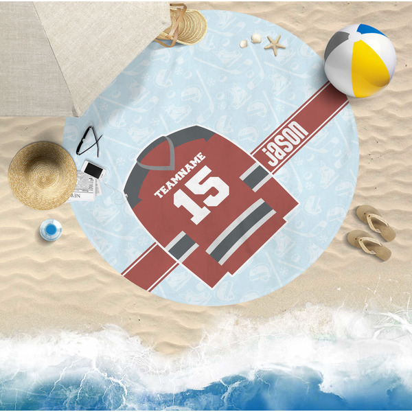 Hockey Beach Towel Lifestyle