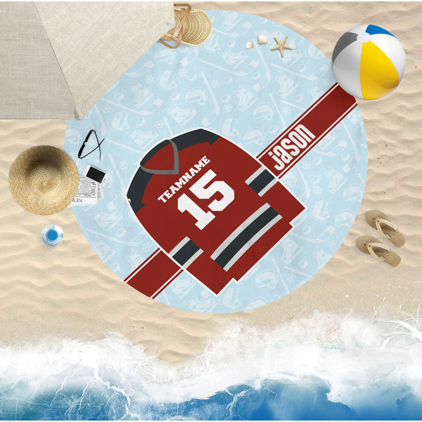Hockey Beach Towel Lifestyle