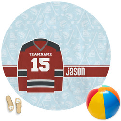 Hockey Round Beach Towel (Personalized)