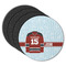 Hockey Round Rubber Backed Coasters - Set of 4 (Personalized)
