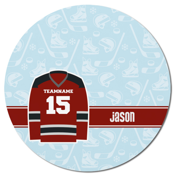 Hockey Round Fridge Magnet - FRONT