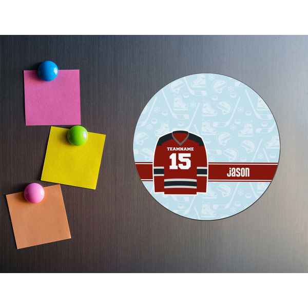 Hockey Round Fridge Magnet - LIFESTYLE