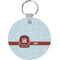 Hockey Round Plastic Keychain (Personalized)