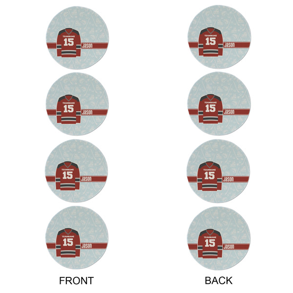 Hockey Round Linen Placemats - APPROVAL Set of 4 (double sided)