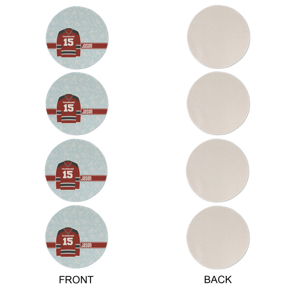 Hockey Round Linen Placemats - APPROVAL Set of 4 (single sided)