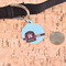 Hockey Round Pet ID Tag - Large - In Context
