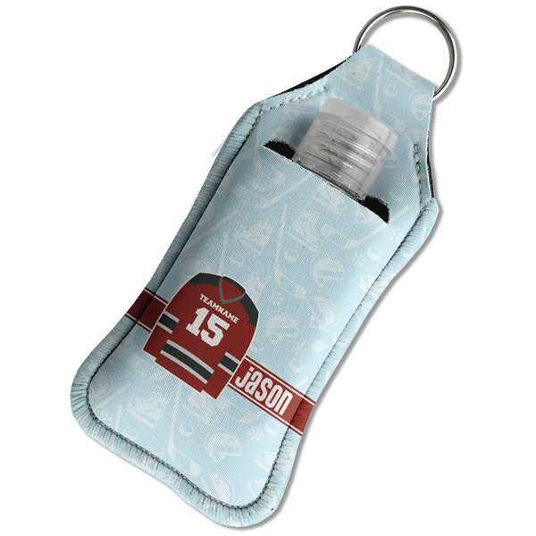 Hockey Sanitizer Holder Keychain - Large in Case