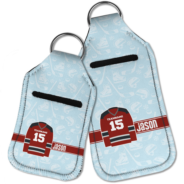 Hockey Sanitizer Holder Keychain - Parent Main