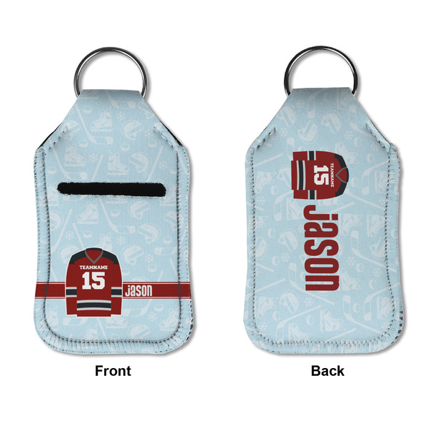 Hockey Sanitizer Holder Keychain - Small APPROVAL (Flat)
