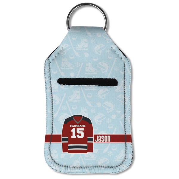 Hockey Sanitizer Holder Keychain - Small (Front Flat)