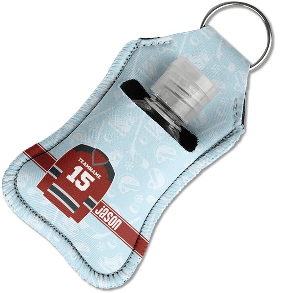 Hockey Sanitizer Holder Keychain - Small in Case