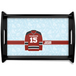 Hockey Black Wooden Tray - Small (Personalized)