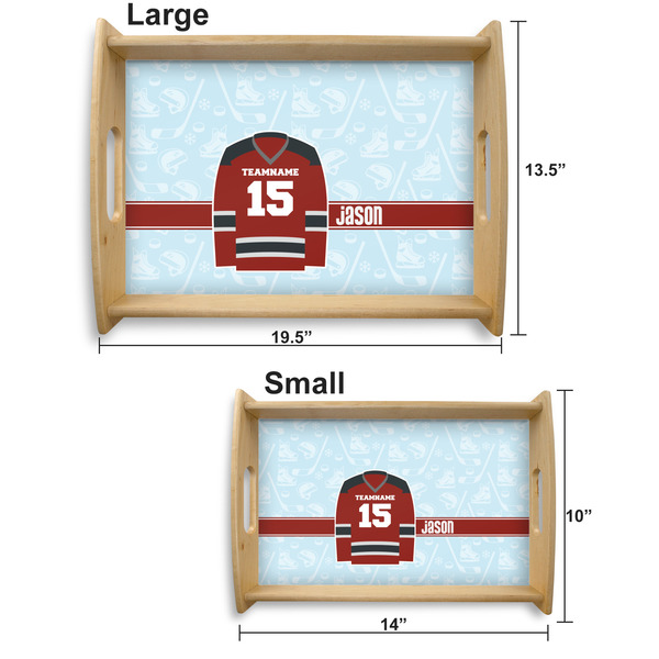 Hockey Serving Tray Wood Sizes