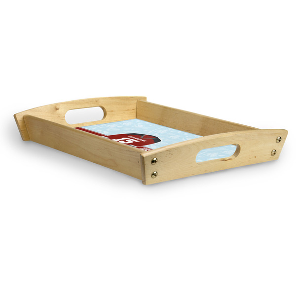 Hockey Serving Tray Wood Small - Corner