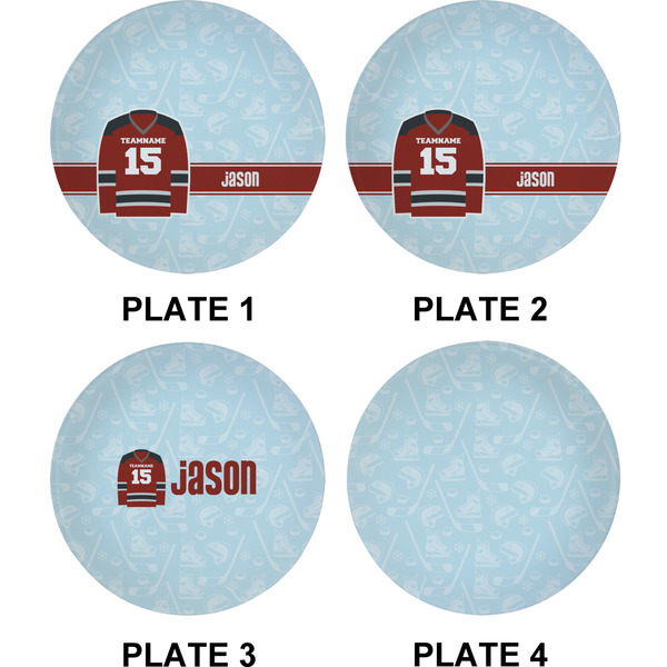 Hockey Set of Appetizer / Dessert Plates (Approval)