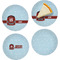 Hockey Set of Appetizer / Dessert Plates