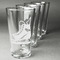 Hockey Set of Four Engraved Pint Glasses - Set View