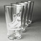 Hockey Pint Glasses - Engraved (Set of 4)