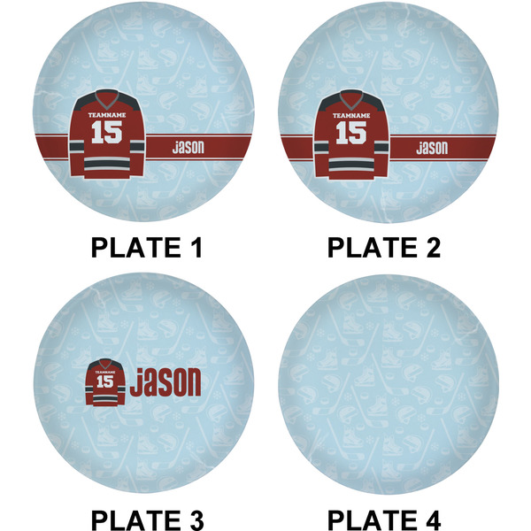 Hockey Set of Lunch / Dinner Plates (Approval)