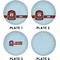 Hockey Set of Lunch / Dinner Plates (Approval)