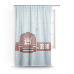 Hockey Sheer Curtain - 50"x84" (Personalized)