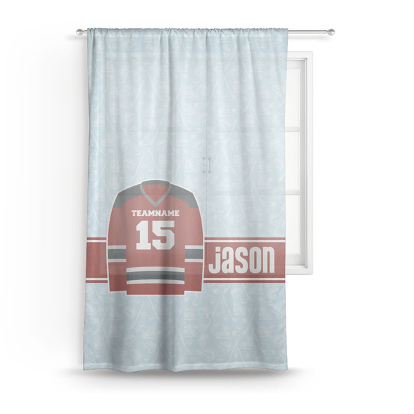 Custom Hockey Sheer Curtain (Personalized)