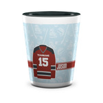 Hockey Ceramic Shot Glass - 1.5 oz - Two Tone - Set of 4 (Personalized)