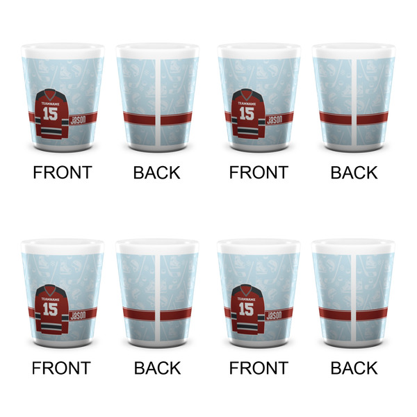 Hockey Shot Glass - White - Set of 4 - APPROVAL