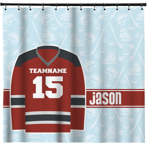 Custom Hockey Shower Curtain - Custom Size (Personalized)