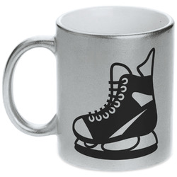 Hockey Metallic Silver Mug (Personalized)