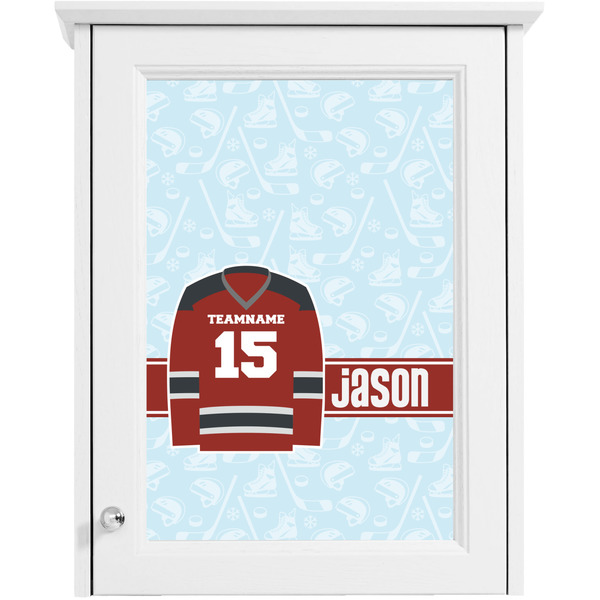 Hockey Single White Cabinet Decal