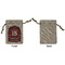 Hockey Small Burlap Gift Bag - Front Approval