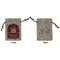 Hockey Small Burlap Gift Bag - Front & Back (Personalized)