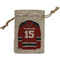 Hockey Small Burlap Gift Bag - Front