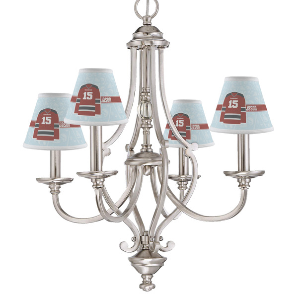 Hockey Small Chandelier Shade - LIFESTYLE (on chandelier)