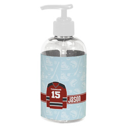 Hockey Plastic Soap / Lotion Dispenser (8 oz - Small - White) (Personalized)