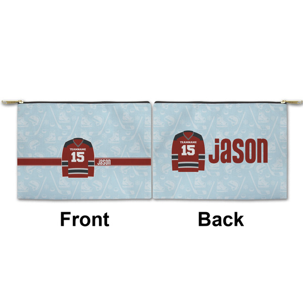 Hockey Small Zipper Pouch Approval (Front and Back)