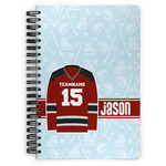 Hockey Spiral Notebook - 7x10 w/ Name and Number