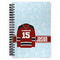 Hockey Spiral Notebook - 7x10 w/ Name and Number