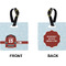 Hockey Square Luggage Tag (Front + Back)