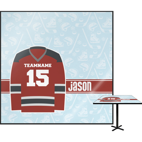 Custom Hockey Square Table Top (Personalized)