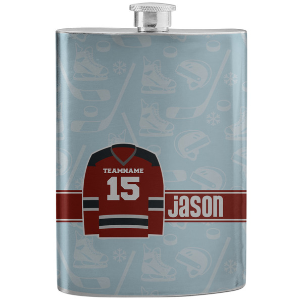 Custom Hockey Stainless Steel Flask (Personalized)