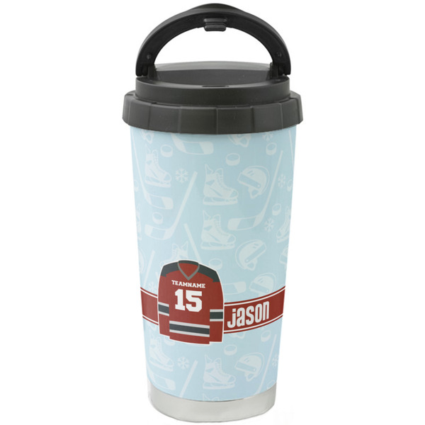 Custom Hockey Stainless Steel Coffee Tumbler (Personalized)