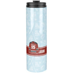 Hockey Stainless Steel Skinny Tumbler - 20 oz (Personalized)